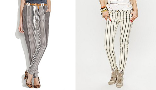 Pinstripe Silk Pants by Madewell and Pinstripe Pants from Free People