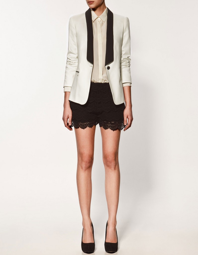 Blazer with Tuxedo Collar by Zara