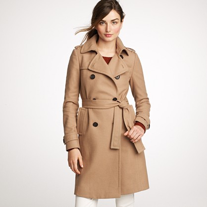 Icon Trench in Wool-Cashmere by J. Crew