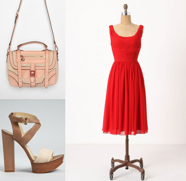 Gracia Dress by Moulinette Soeurs, Nadina Platform Sandals from MICHAEL by Michael Kors (Bloomingdale's), Odette Saddle Bag by Sam Edelman (UO)