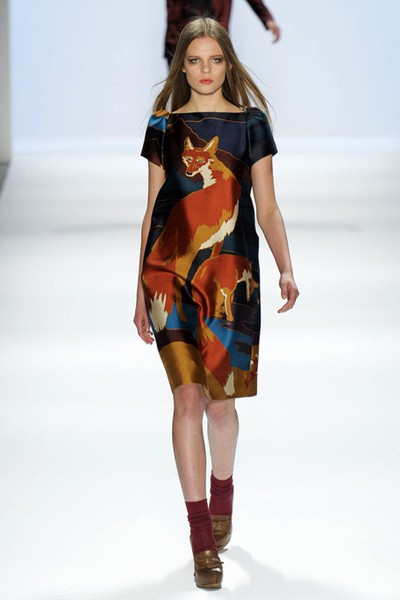 Fox print dress by Jill Stuart