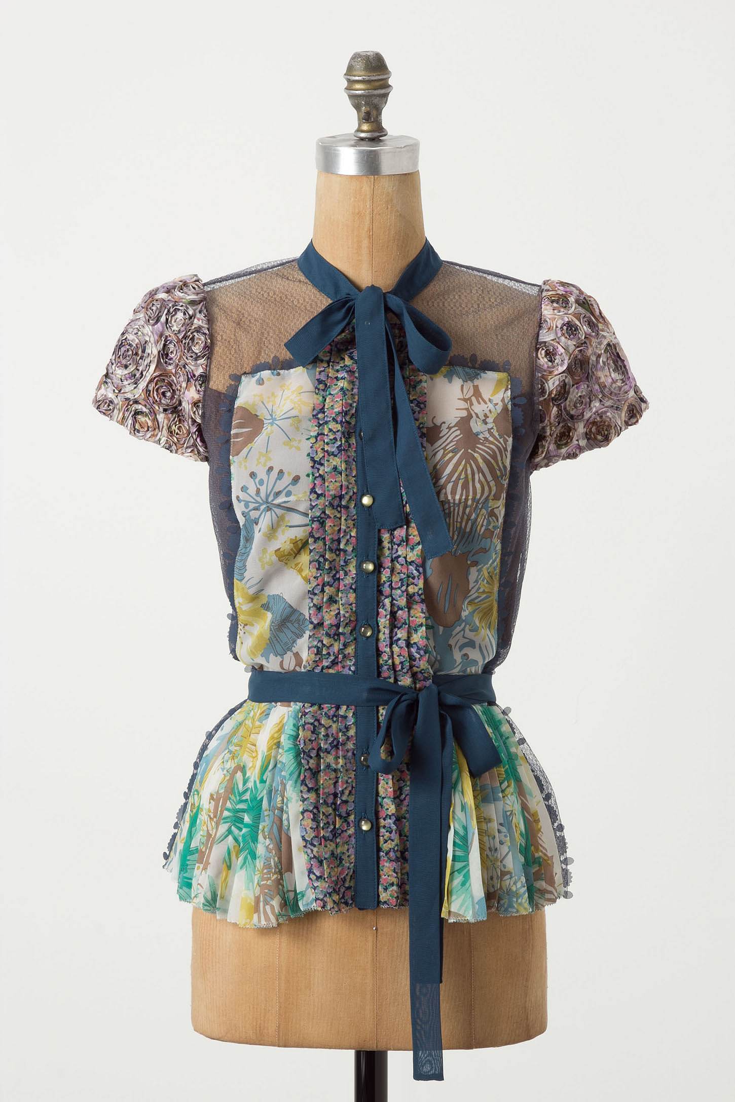 Wilderflora Patchwork Blouse by Byron Lars