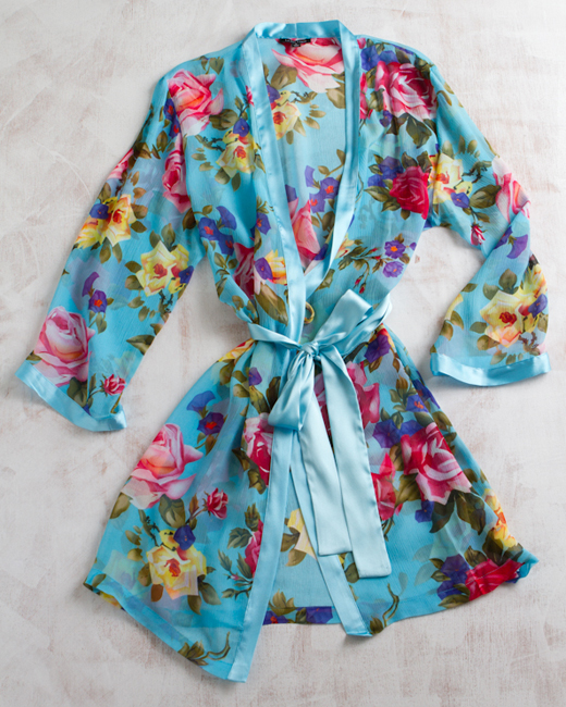 La Fee Verte Silk Gypsy Rose Kimono from byLangley