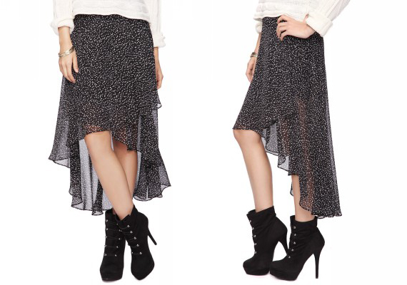 Diagonal High-Low Skirt from Forever21