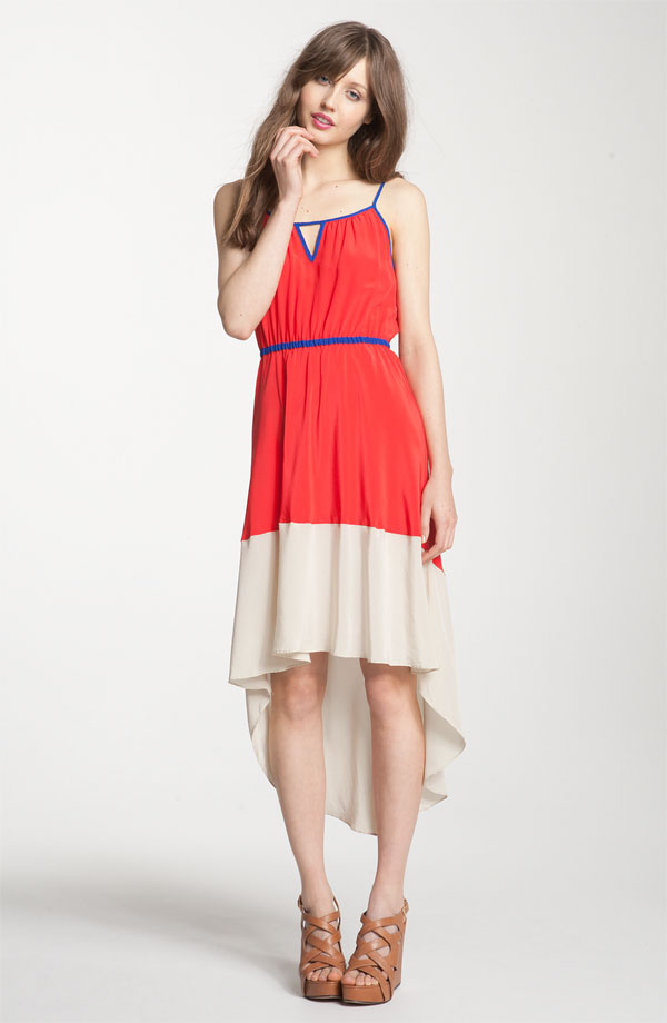 Colorblock Asymmetrical Hem Dress by Willow & Clay