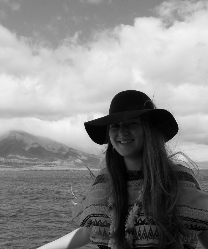 Me, riding the ferry to Lana'i