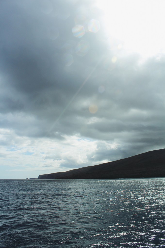 Our first view of Lana'i