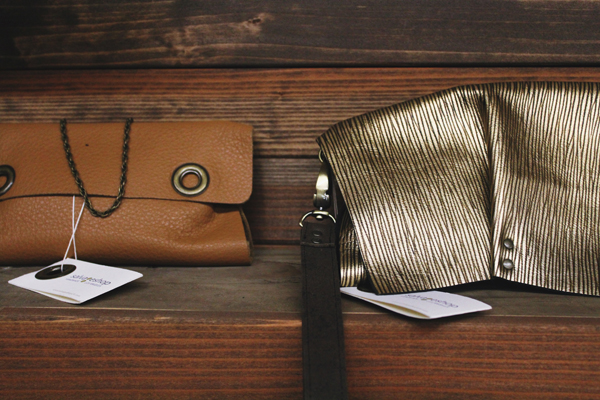 Grommet Clutch and Leather Clutch by salvageshop