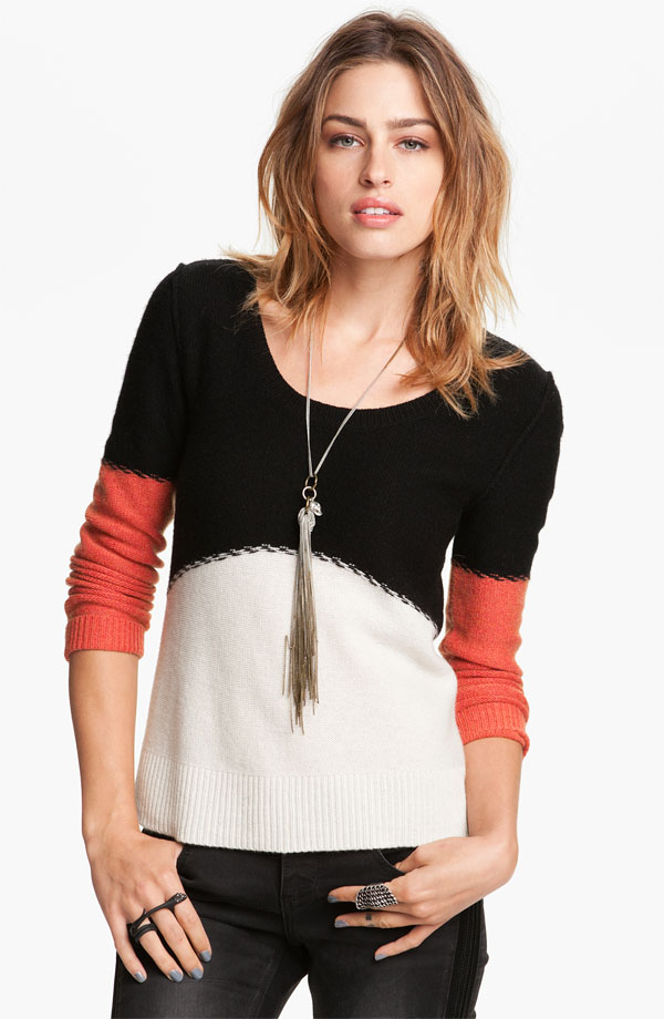 Free People Colorblock Sweater