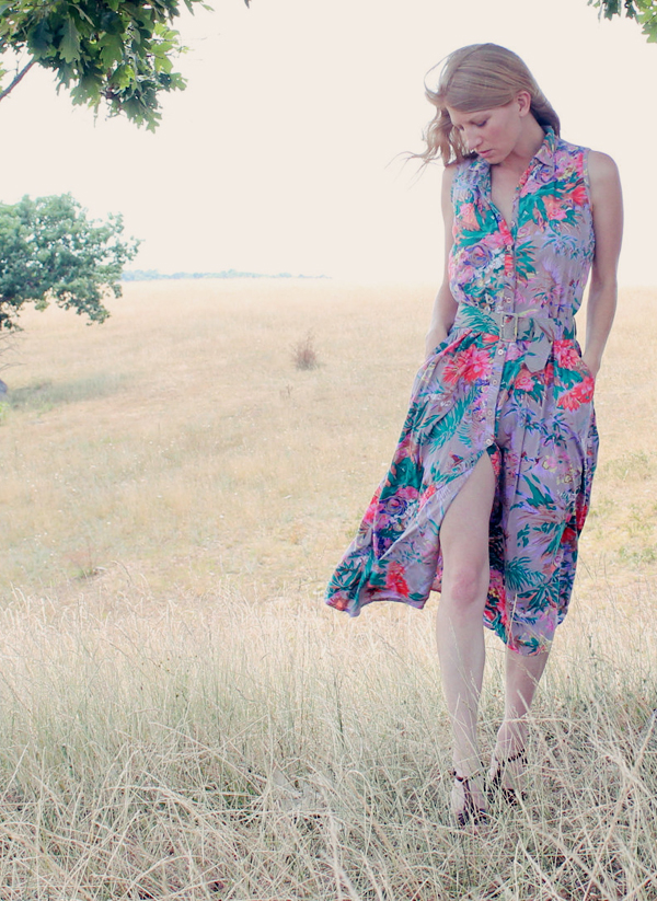 Vintage 90s Long Floral Dress from Ruby Chic Boutique