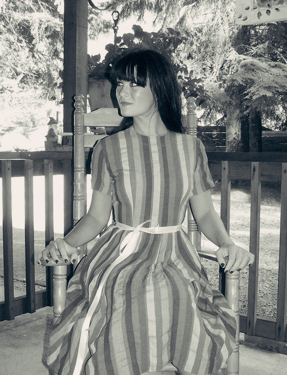 Vintage 1940s Striped Cotton Dress by Normay