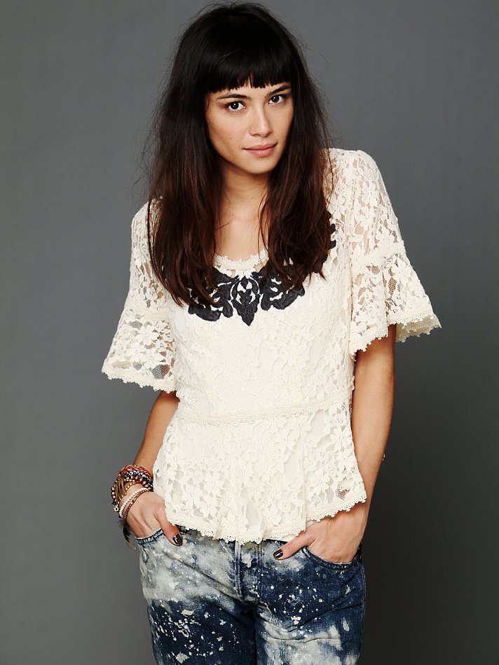 With Flair Lace Top by Free People